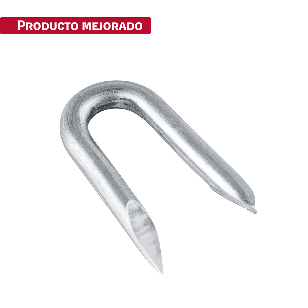 [T44514] Caja con 10 kg grapas 1-1/4' galvanizadas p/alambre de púas