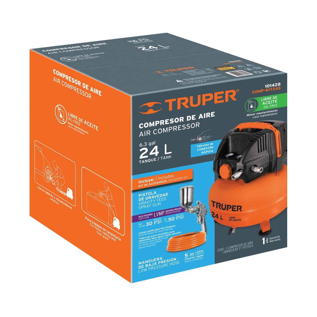 Caja de empaque de repuesto para COMP-KIT24S, Truper
