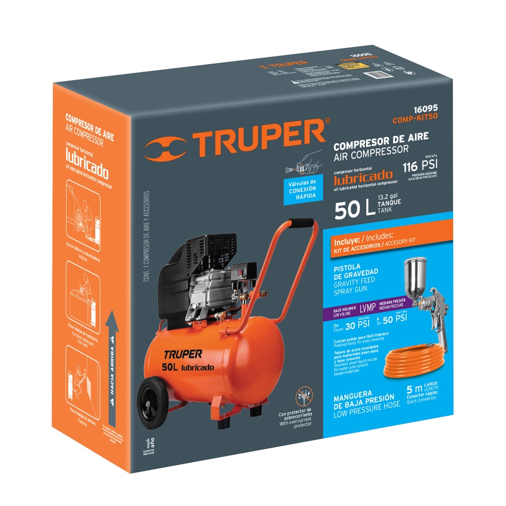 [T101938] Caja de empaque de repuesto para COMP-KIT50, Truper