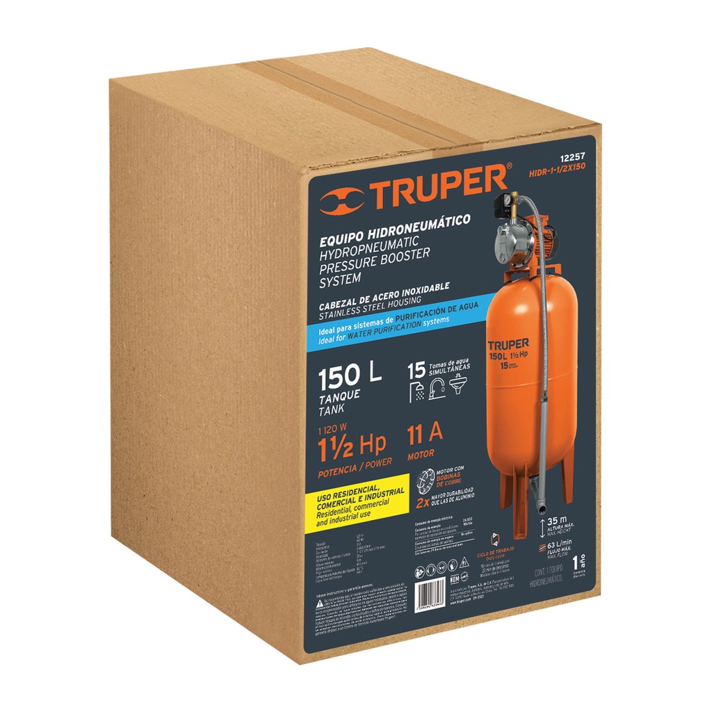 Caja de empaque de repuesto para HIDR-1-1/2X150, Truper - Pag 66