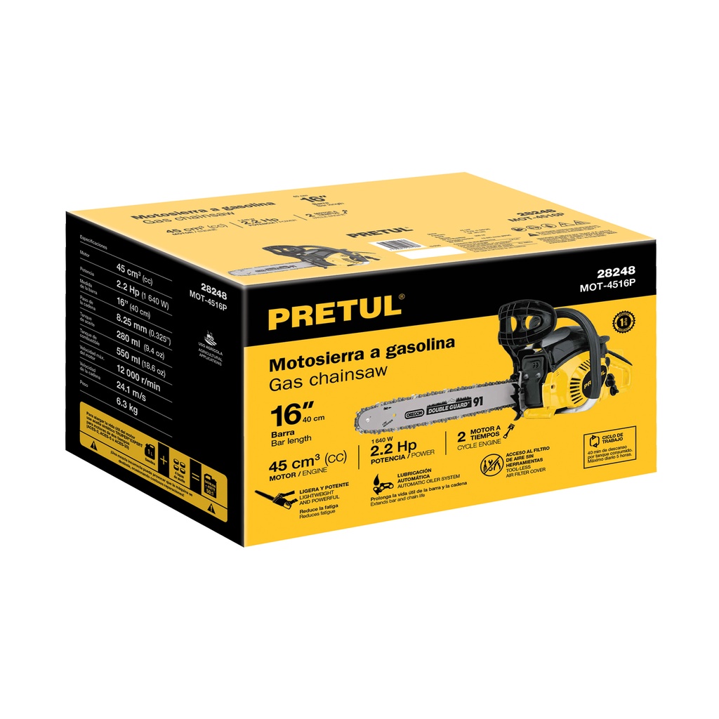 Caja de empaque de repuesto para MOT-4516P, Pretul