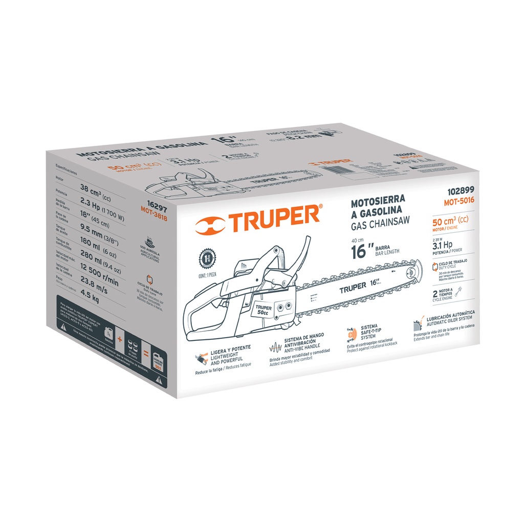 Caja de empaque de repuesto para MOT-5016, Truper - Pag 374