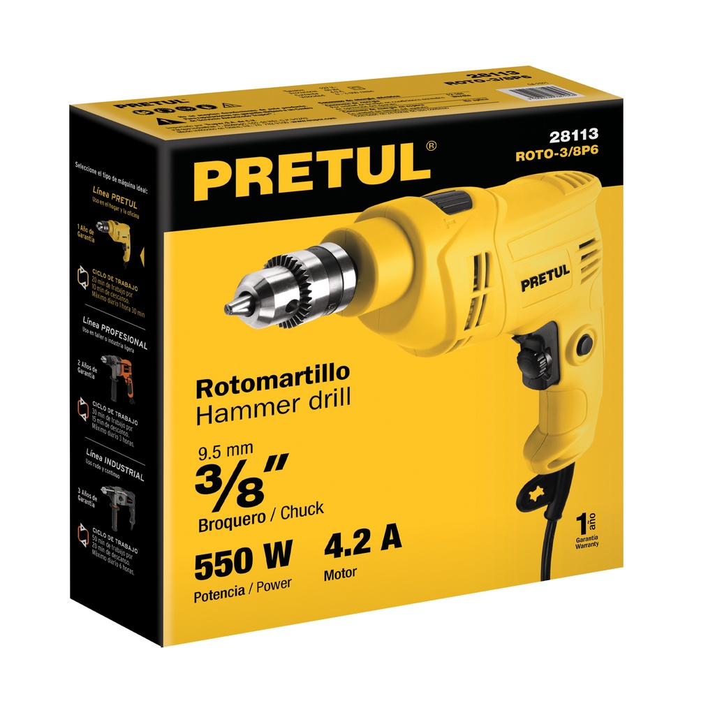 Caja de empaque de repuesto para ROTO-3/8P6, Pretul