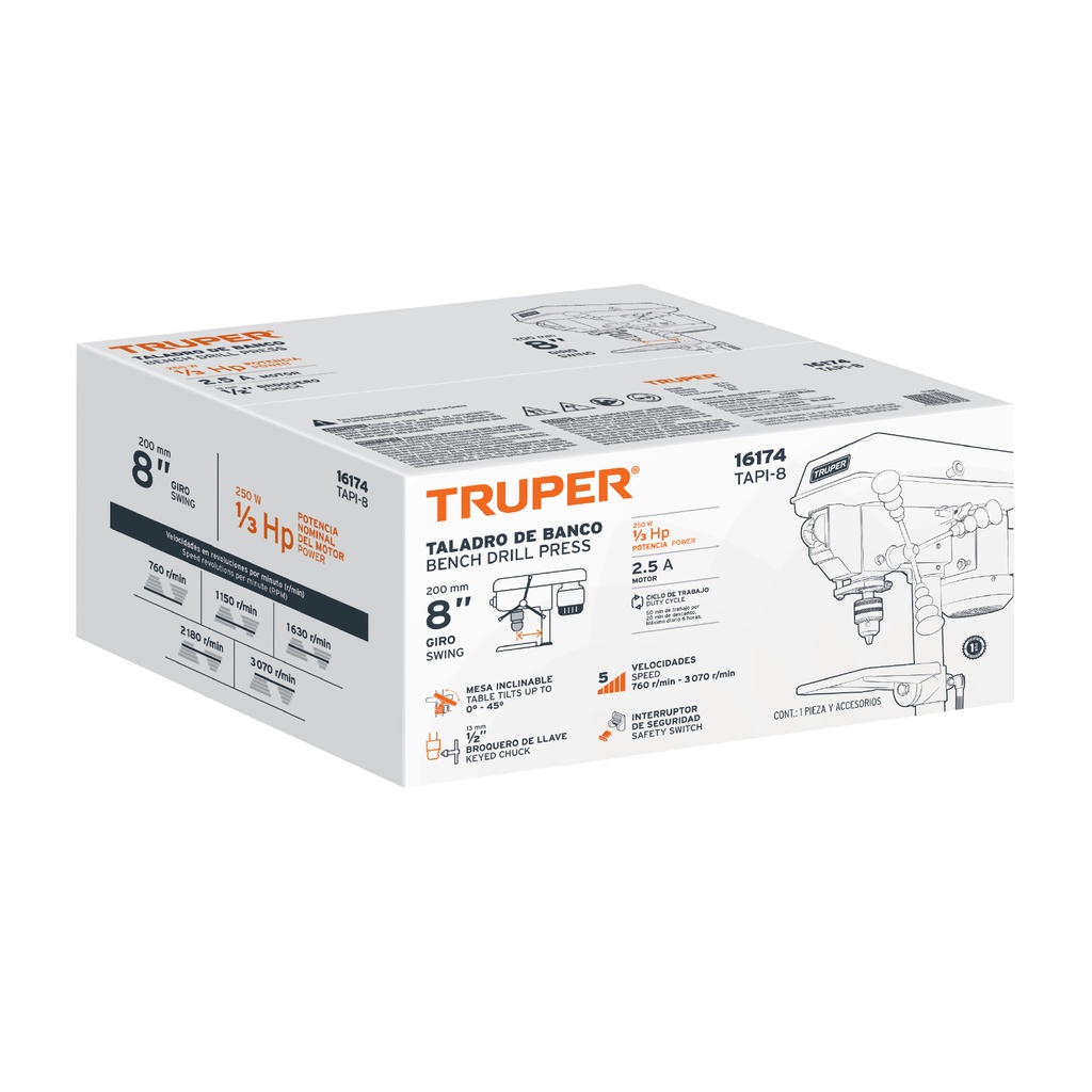 [T101833] Caja de empaque de repuesto para TAPI-8, Truper