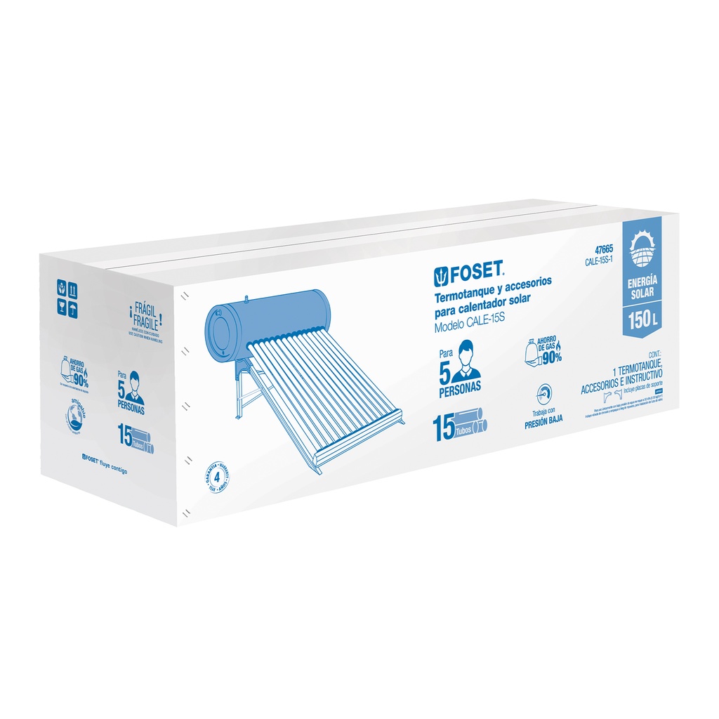 Caja de empaque de repuesto para termotanque CALE-15S