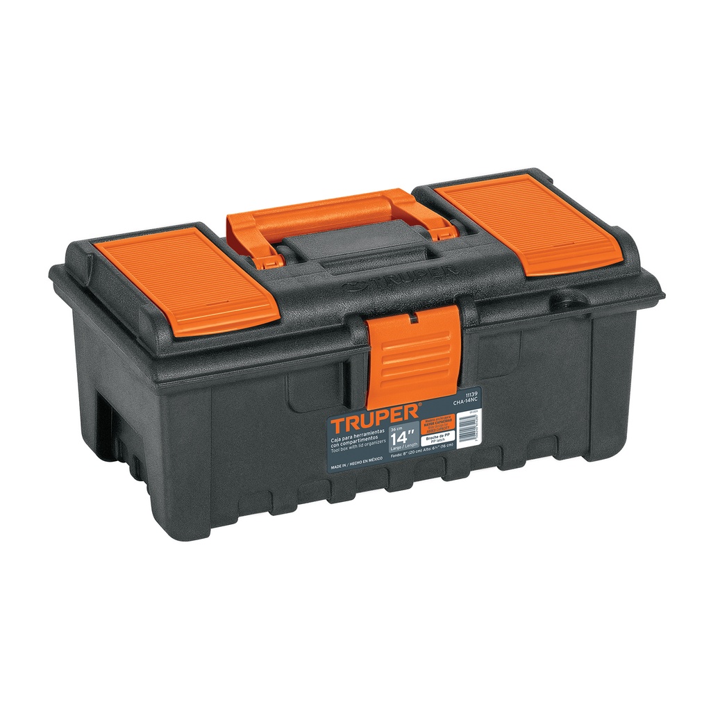 [T11139] Caja para herramienta de 14' con compartimentos, Truper