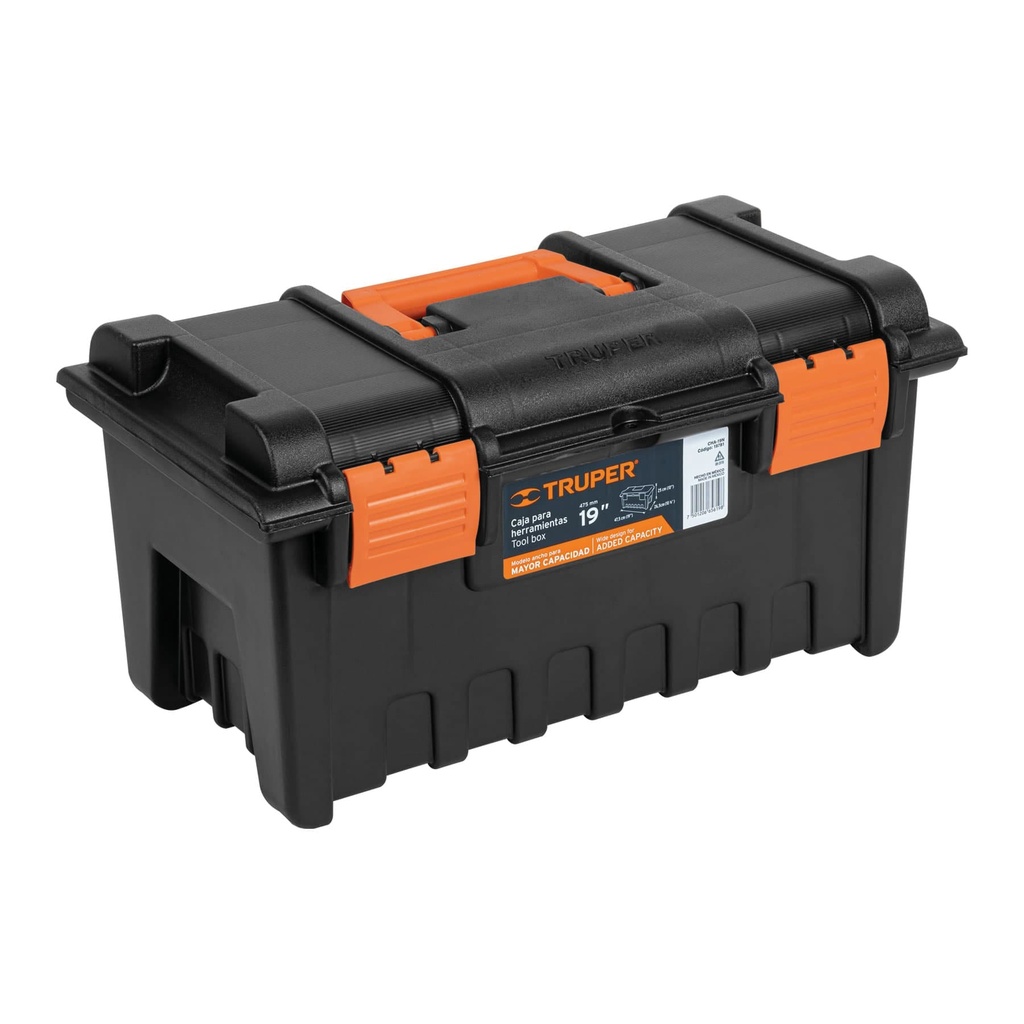 [T19781] Caja para herramienta de 19' sin compartimentos, Truper