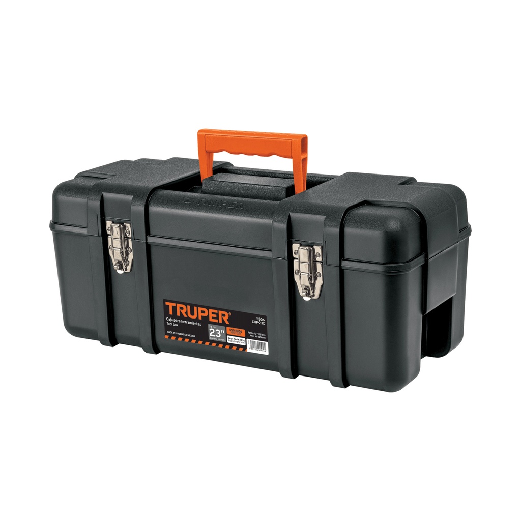 Caja para herramienta de 23' industrial, broches metálicos
