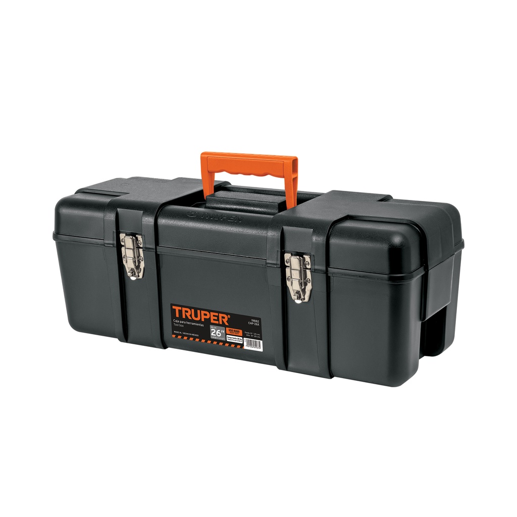 Caja para herramienta de 26' industrial, broches metálicos