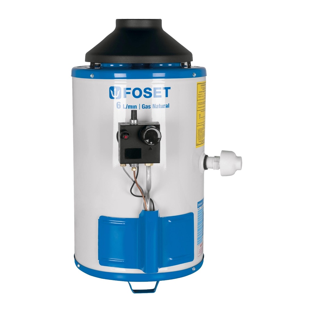 Calentador de paso 6L 1 servicio gas nat. piezo eléct., Fose