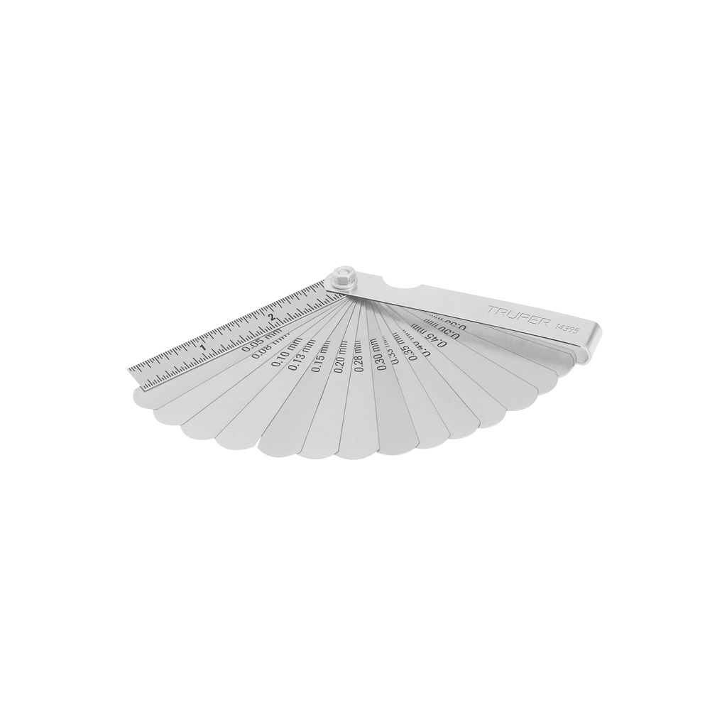 Calibrador de 15 hojas std / mm, Truper