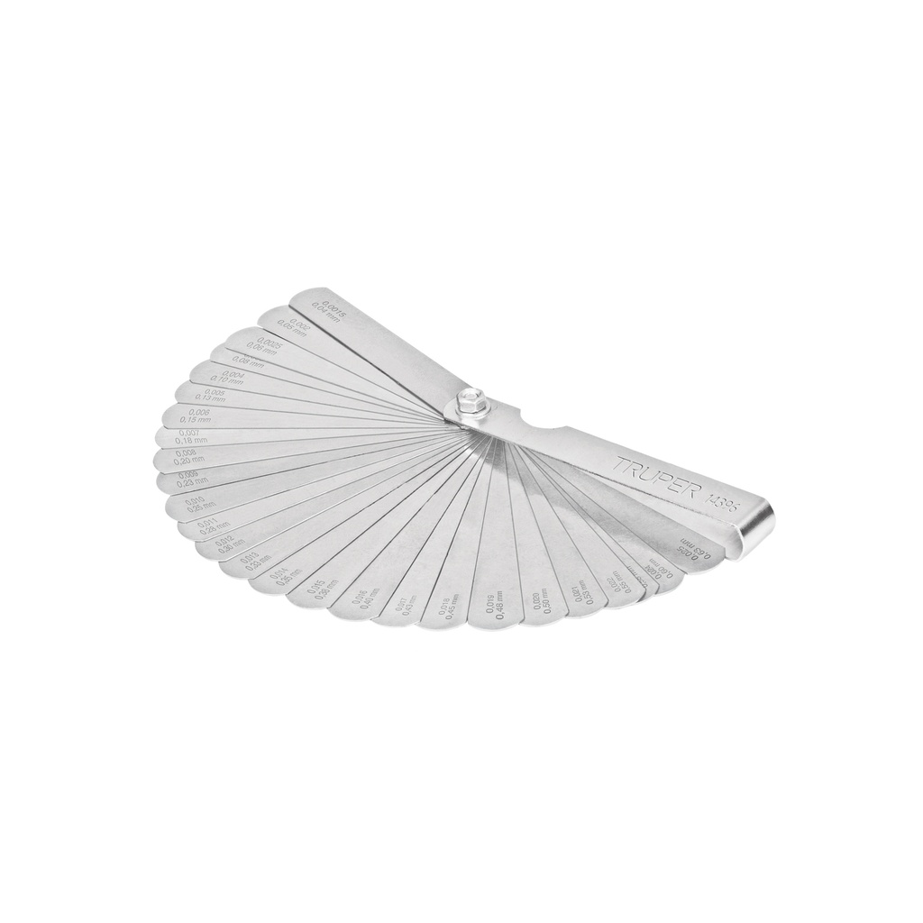 Calibrador de 26 hojas std / mm, Truper