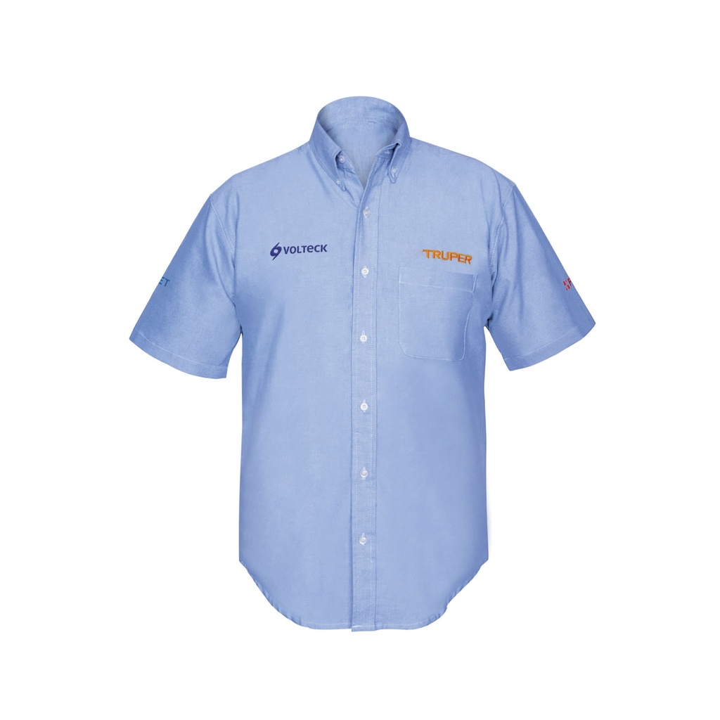 [T60348] Camisa azul para caballero, manga corta talla CH, Truper