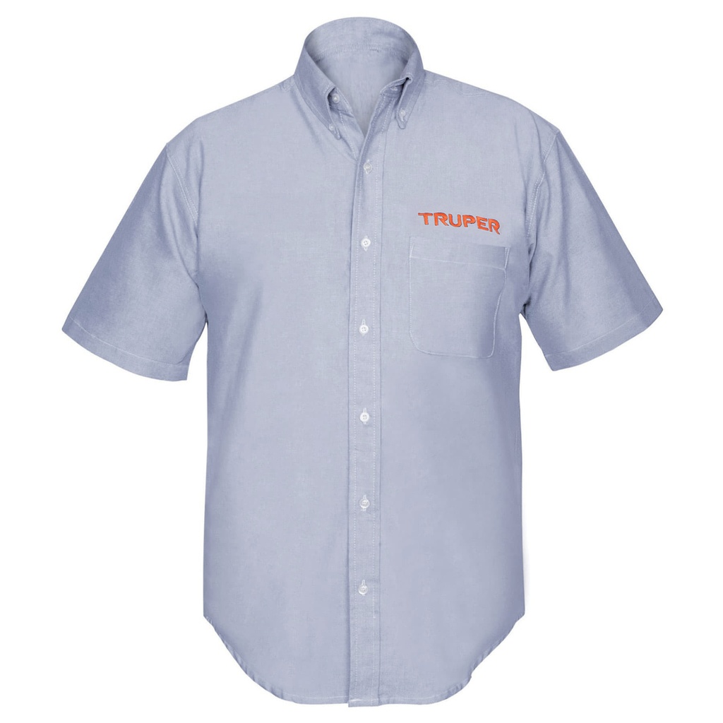Camisa azul para caballero, manga corta talla M, Truper