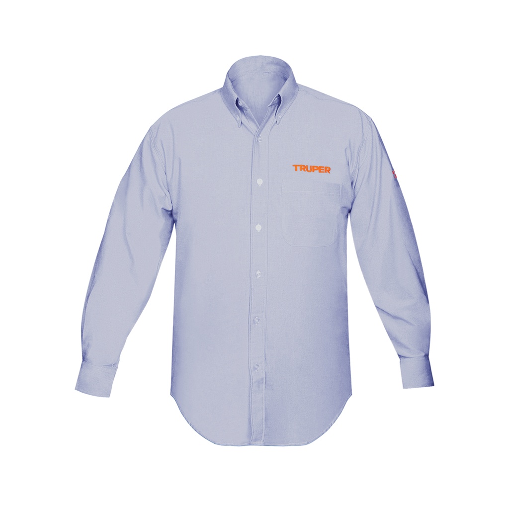 Camisa azul para caballero, manga larga talla CH, Truper