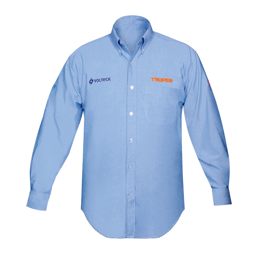 Camisa azul para caballero, manga larga talla CH, Truper