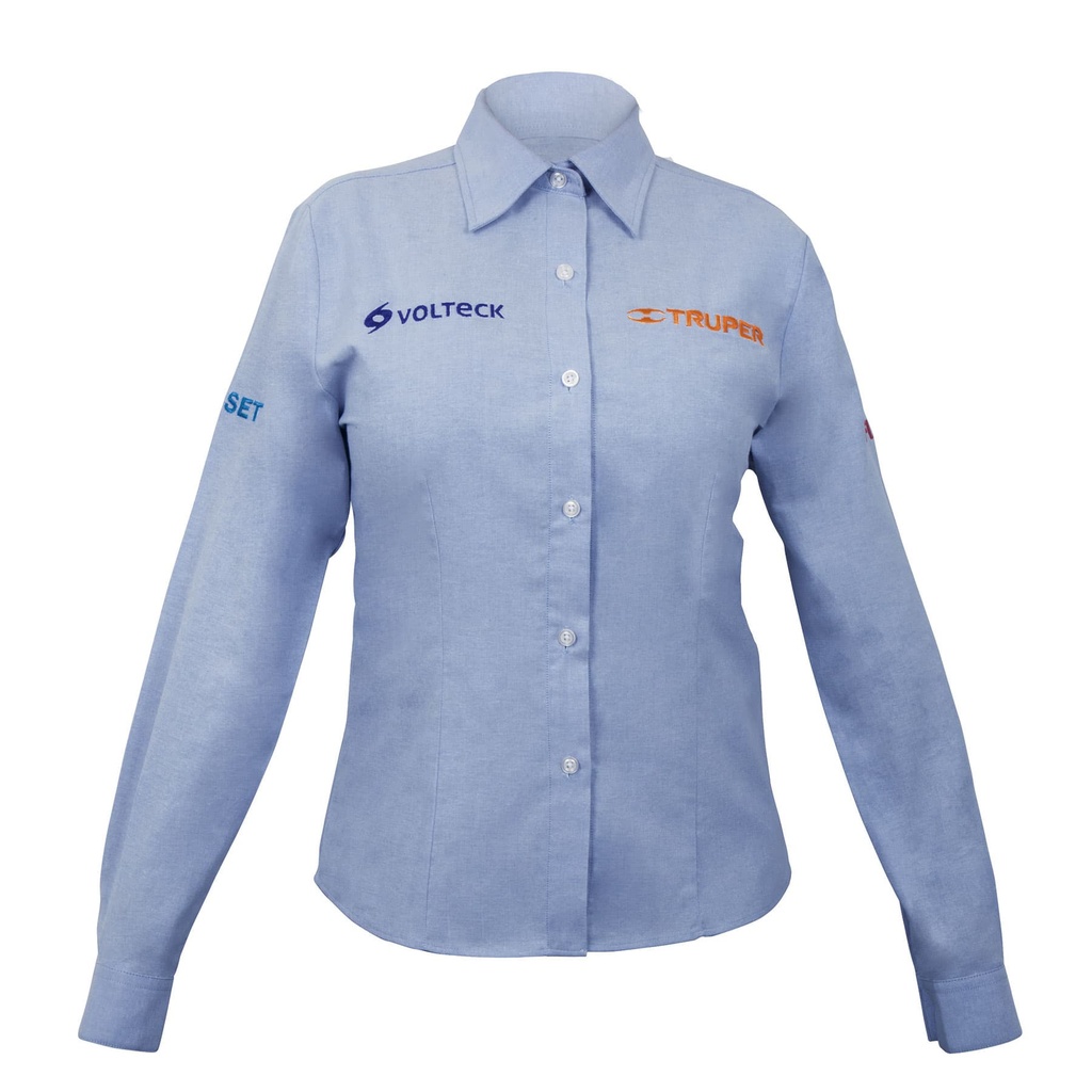 Camisa azul para dama, manga larga talla XG, Truper - Pag 502
