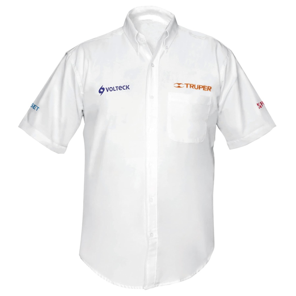 Camisa blanca para caballero, manga corta talla XXG, Truper