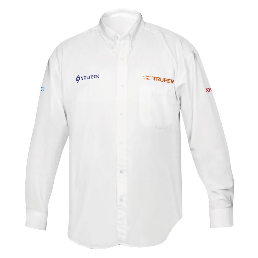 [T60385] Camisa blanca para caballero, manga larga talla XXG, Truper