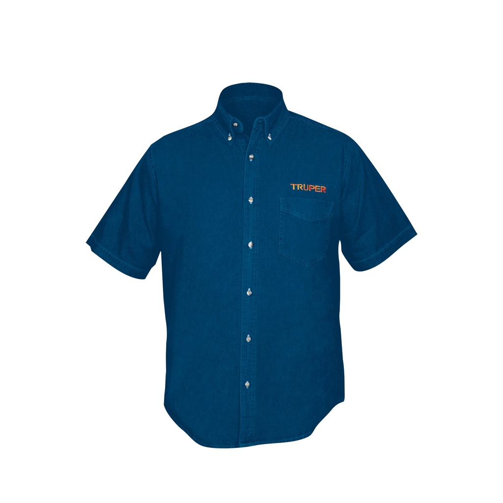 Camisa de mezclilla para caballero, manga corta talla XG