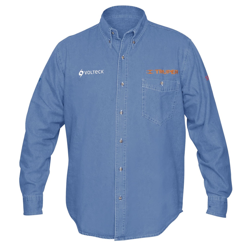 Camisa de mezclilla para caballero, manga larga talla G