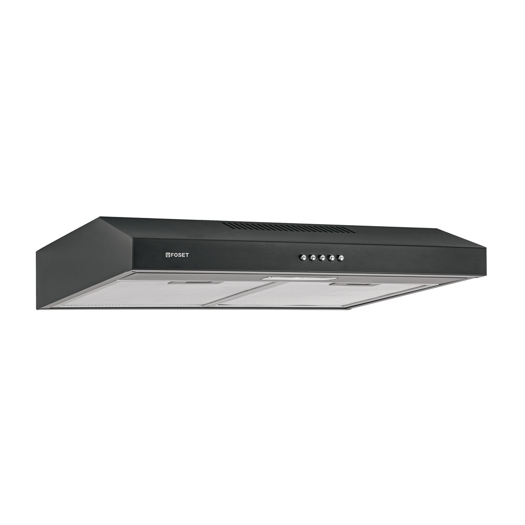 Campana extractora 60 cm, empotrable, negra, Foset - Pag 731