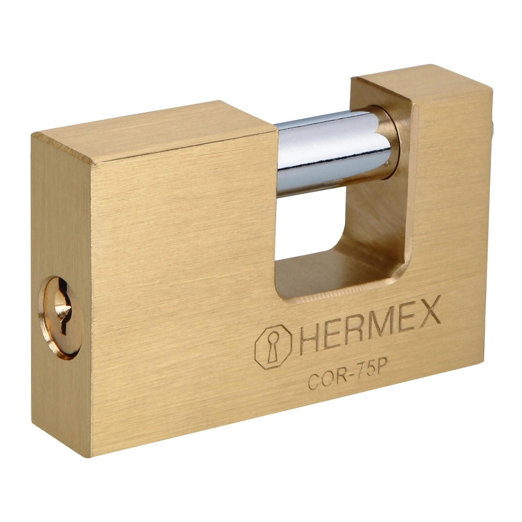 Candado antipalanca 75 mm cuerpo de latón, Hermex Basic - Pag 774, 798