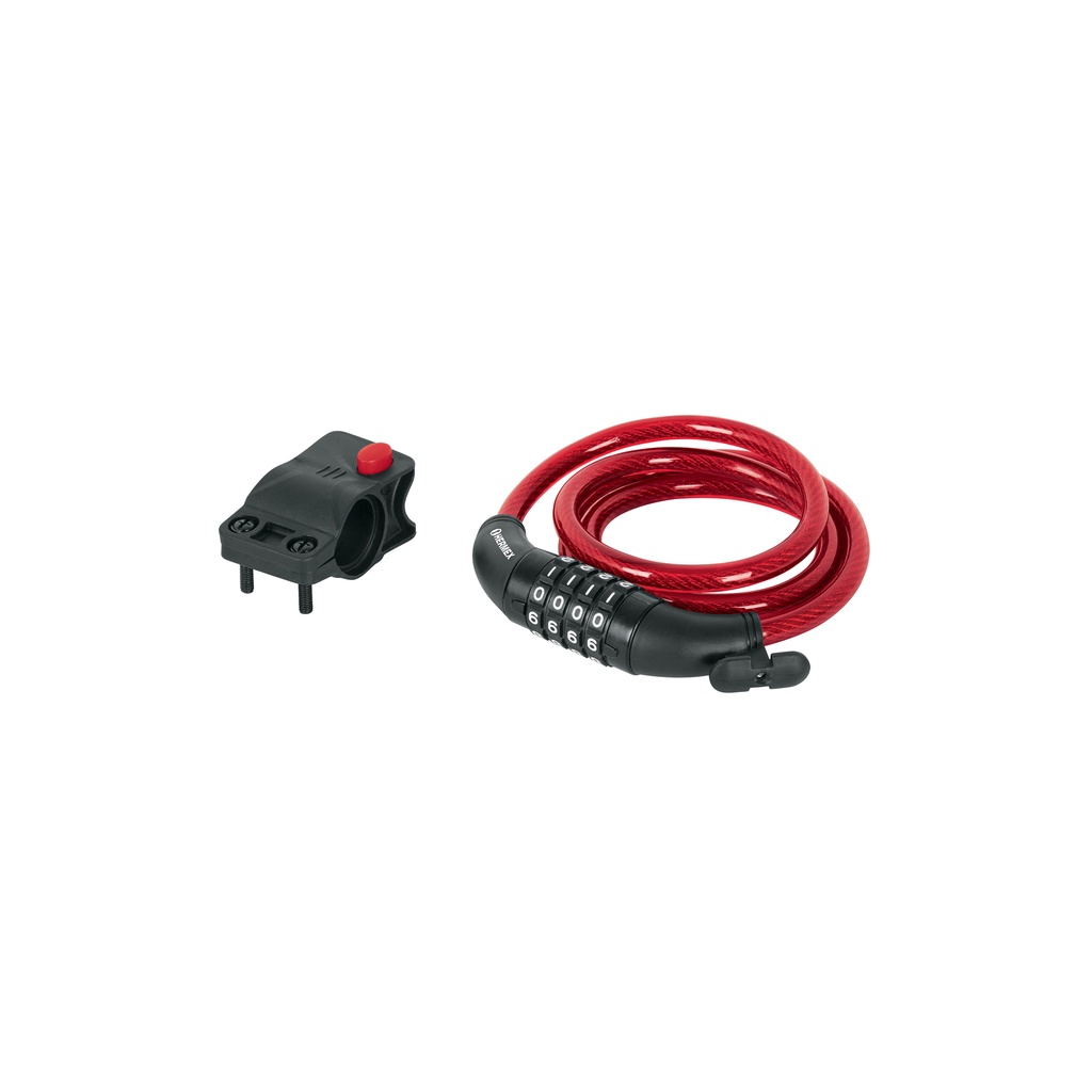 [T43925] Candado de cable con combinación, 10 mm X 1.20 m, Hermex