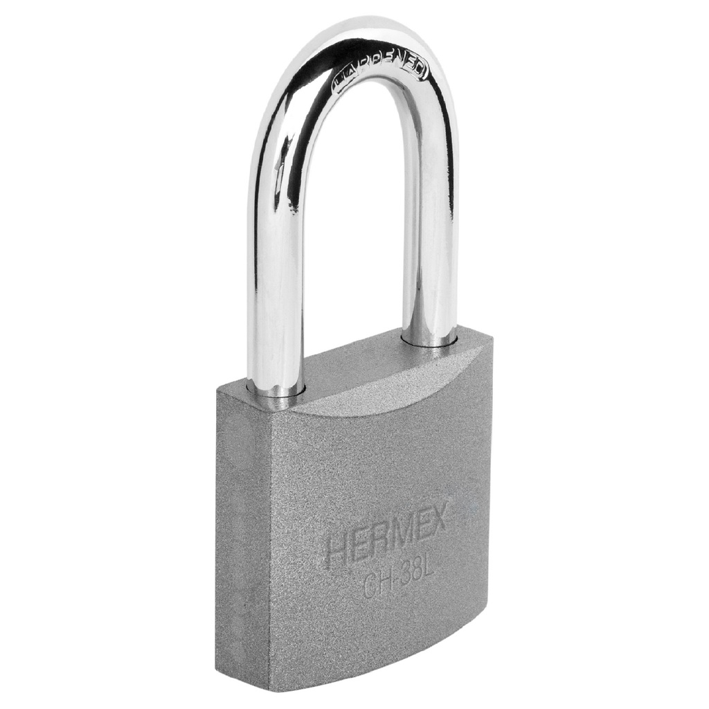 Candado de hierro 38 mm gancho largo en caja, Hermex - Pag 583