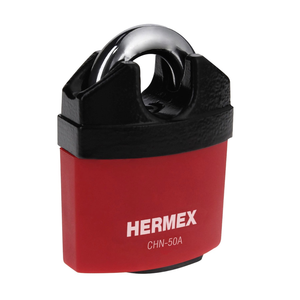 [T43340] Candado de hierro 50 mm gancho protegido, llave anti-ganzúa