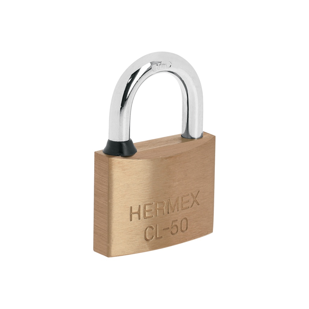 Candado de latón 50 mm gancho corto en blíster, Hermex - Pag 582