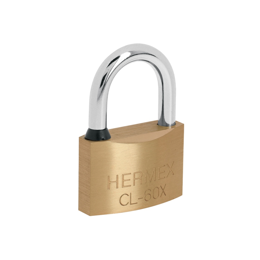Candado de latón, 60mm, gancho corto, llave tetra, blister - Pag 582