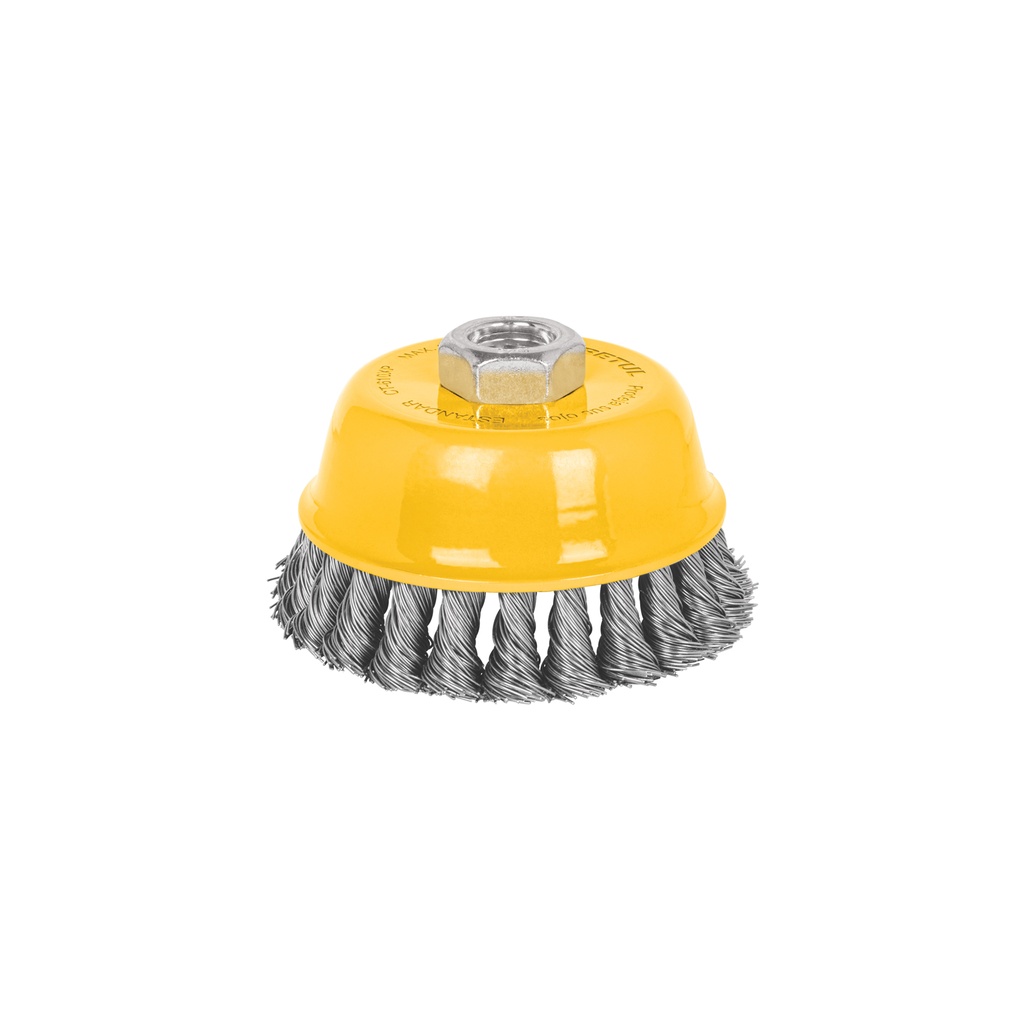 Carda copa 4' alambre trenzado grueso, eje 5/8'-11, Pretul - Pag 73