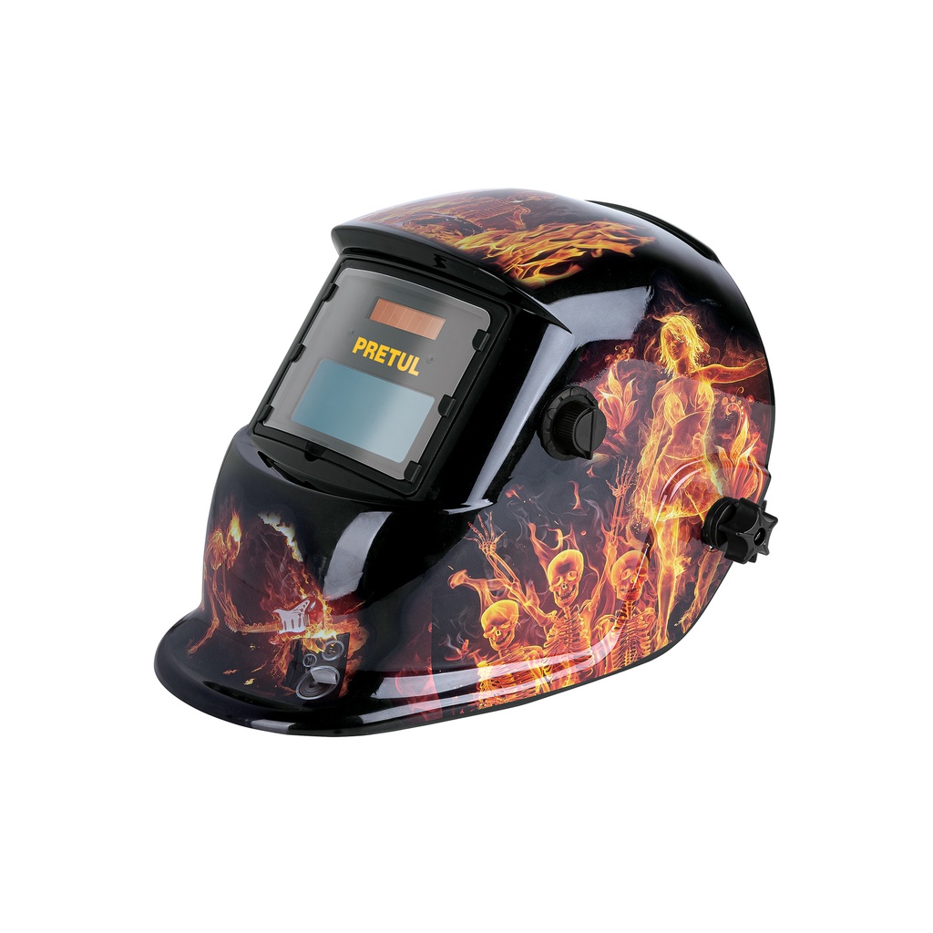 Careta electrónica p/soldar, fuego, sombra 9 a 13, Pretul - Pag 343