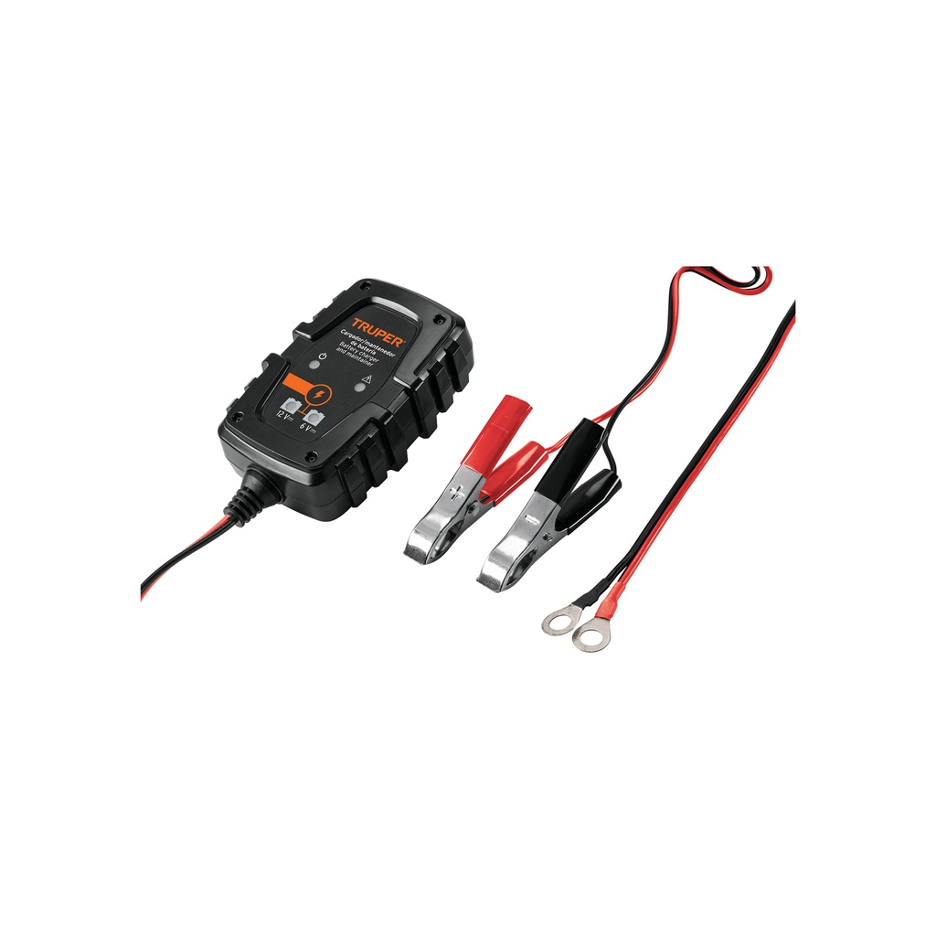 Cargador de 1 A para baterías de 6 y 12V, Truper