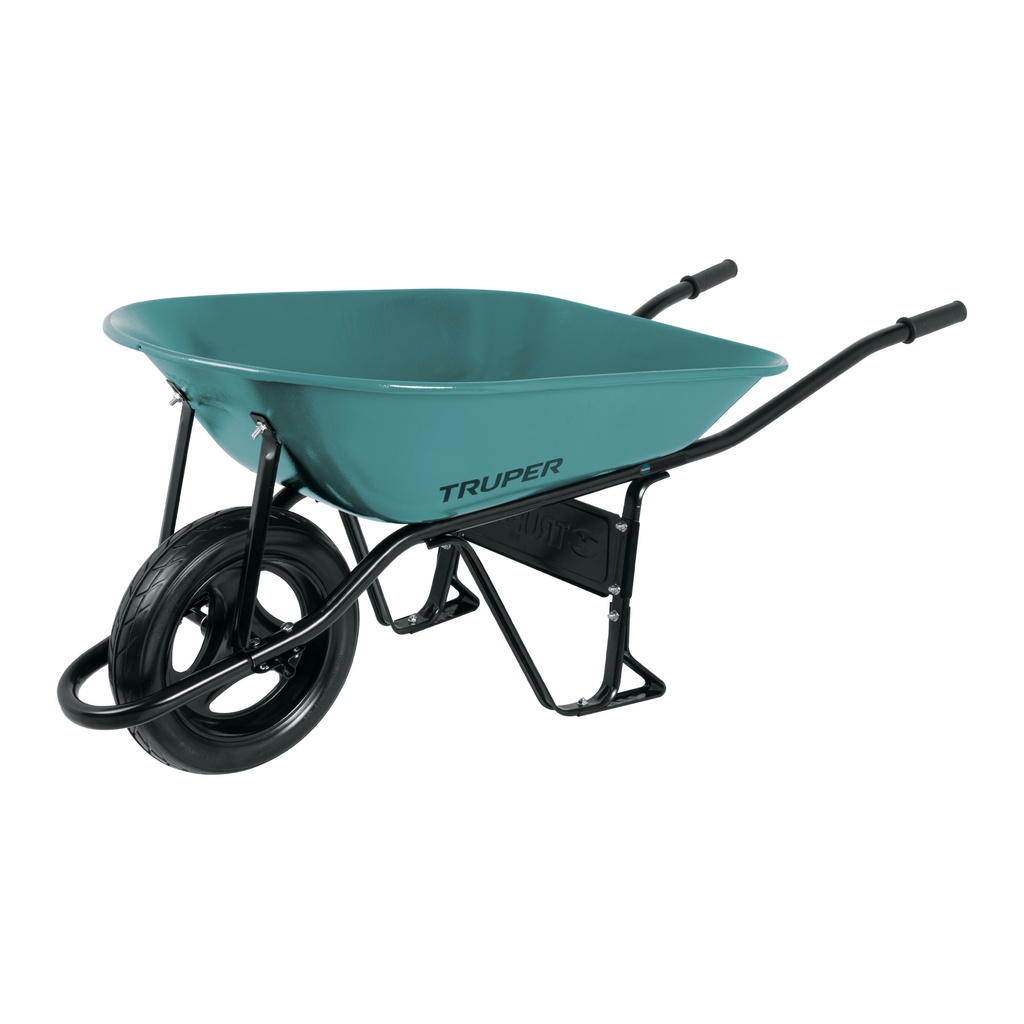 Carretilla 5 ft3 Imponchable, bastidor tubular, Truper