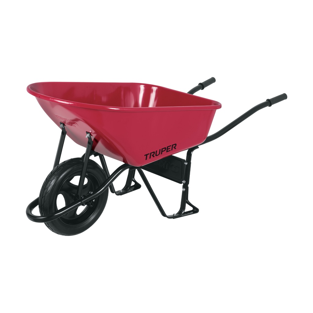 Carretilla 6 ft3 Imponchable, bastidor tubular, Truper