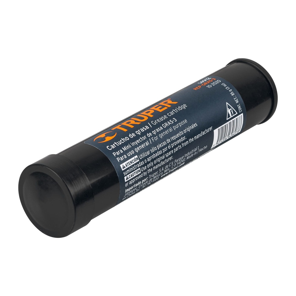 [T14912] Cartucho de repuesto para inyector de grasa GRAS-3, Truper
