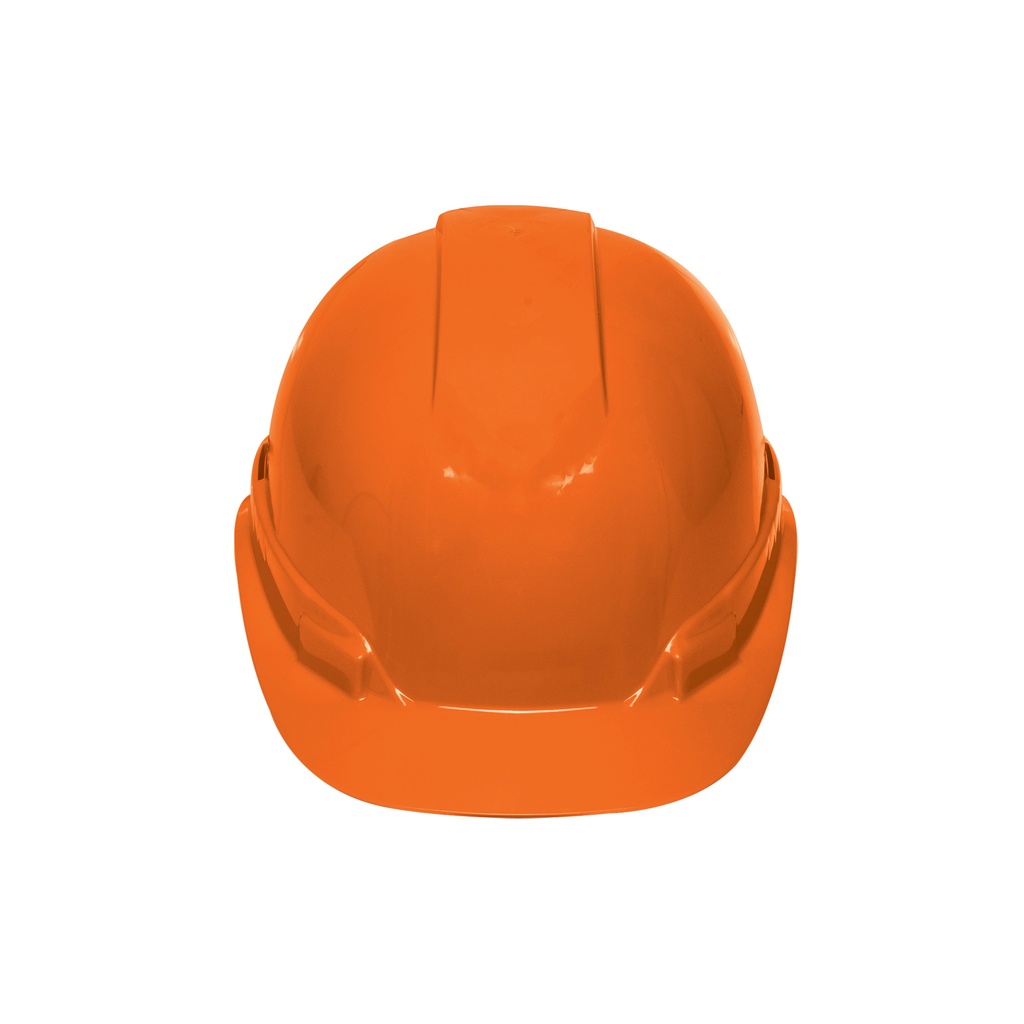 Casco de seguridad ventilado, ajuste de matraca, naranja