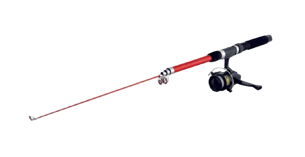 Caña telescopica con carrete y accesorios 2.1m