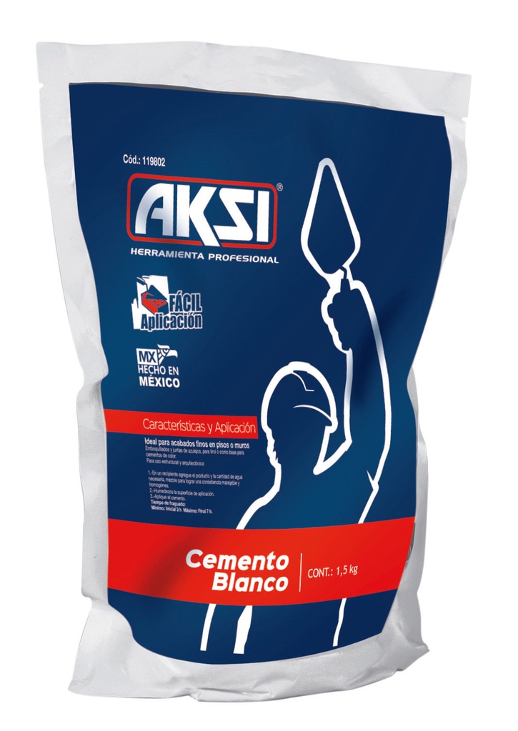 Cemento blanco, bolsa de 1.5 kg