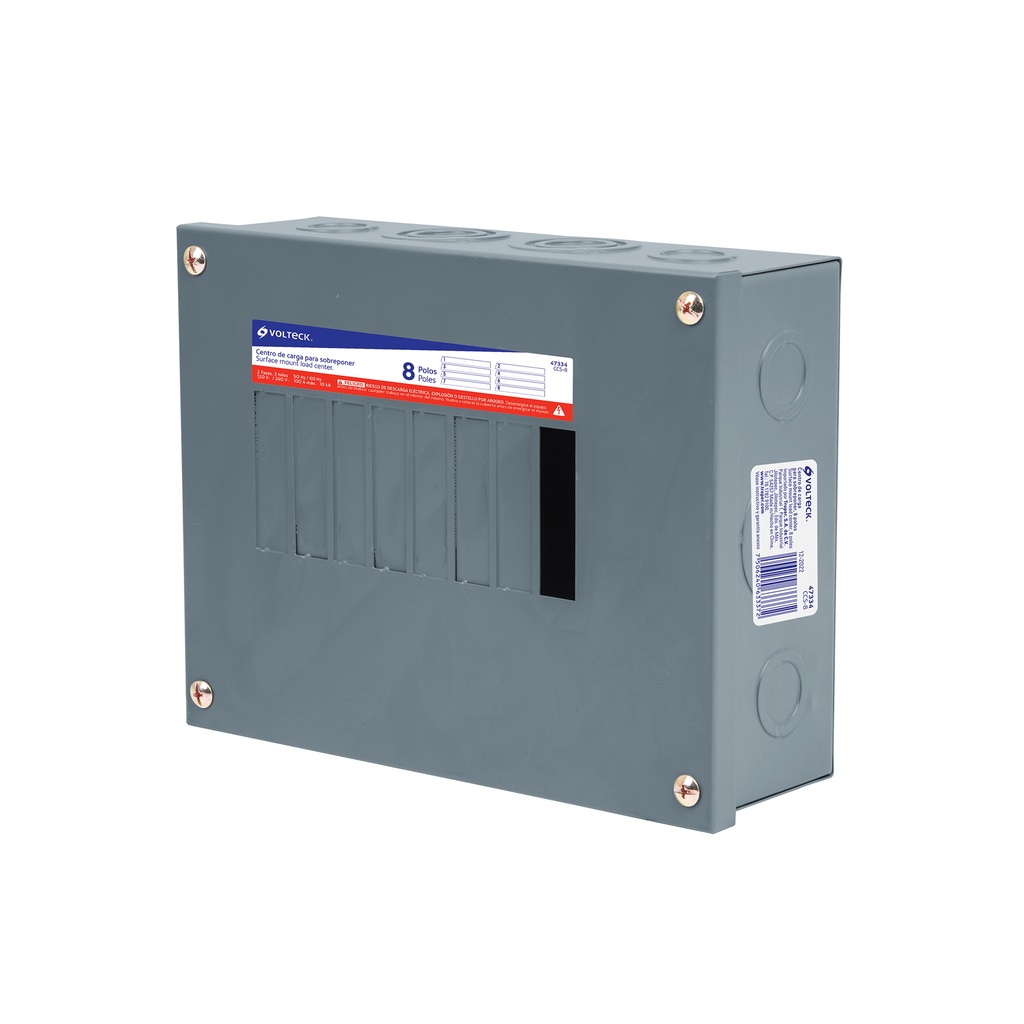 Centro de carga de sobreponer, 8 polos, Volteck - Pag 418