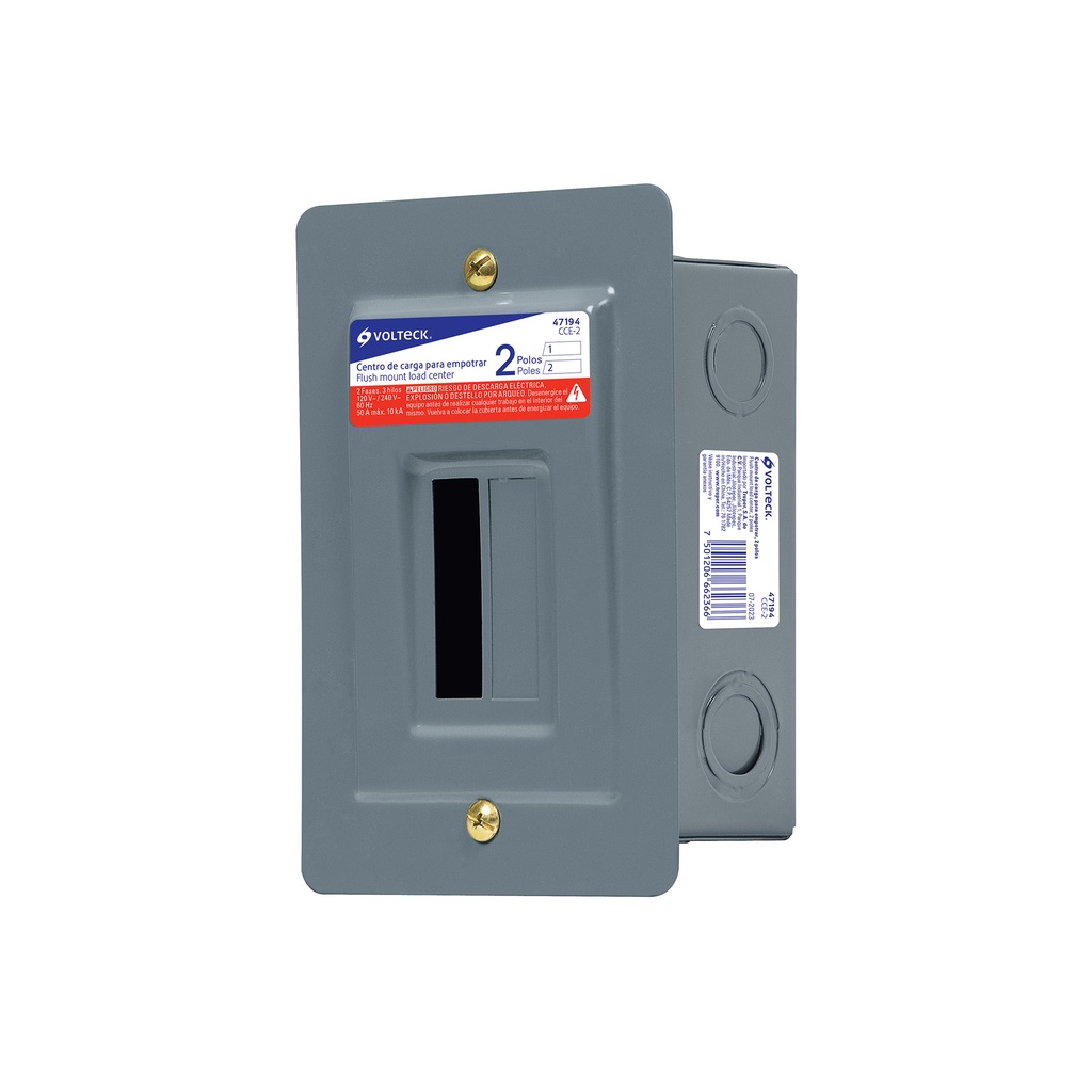 Centro de carga empotrable, 2 polos, Volteck - Pag 418