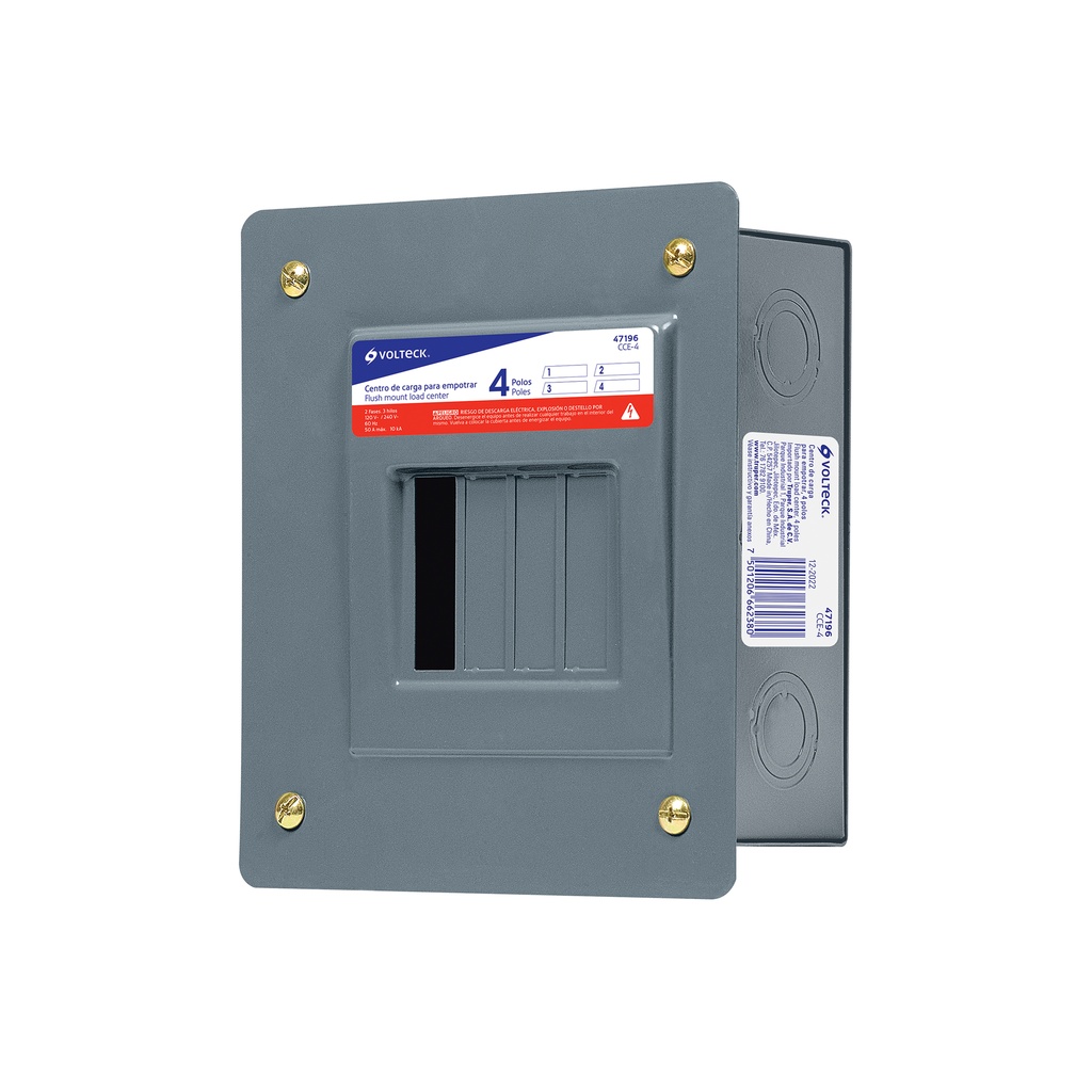 Centro de carga empotrable, 4 polos, Volteck - Pag 418