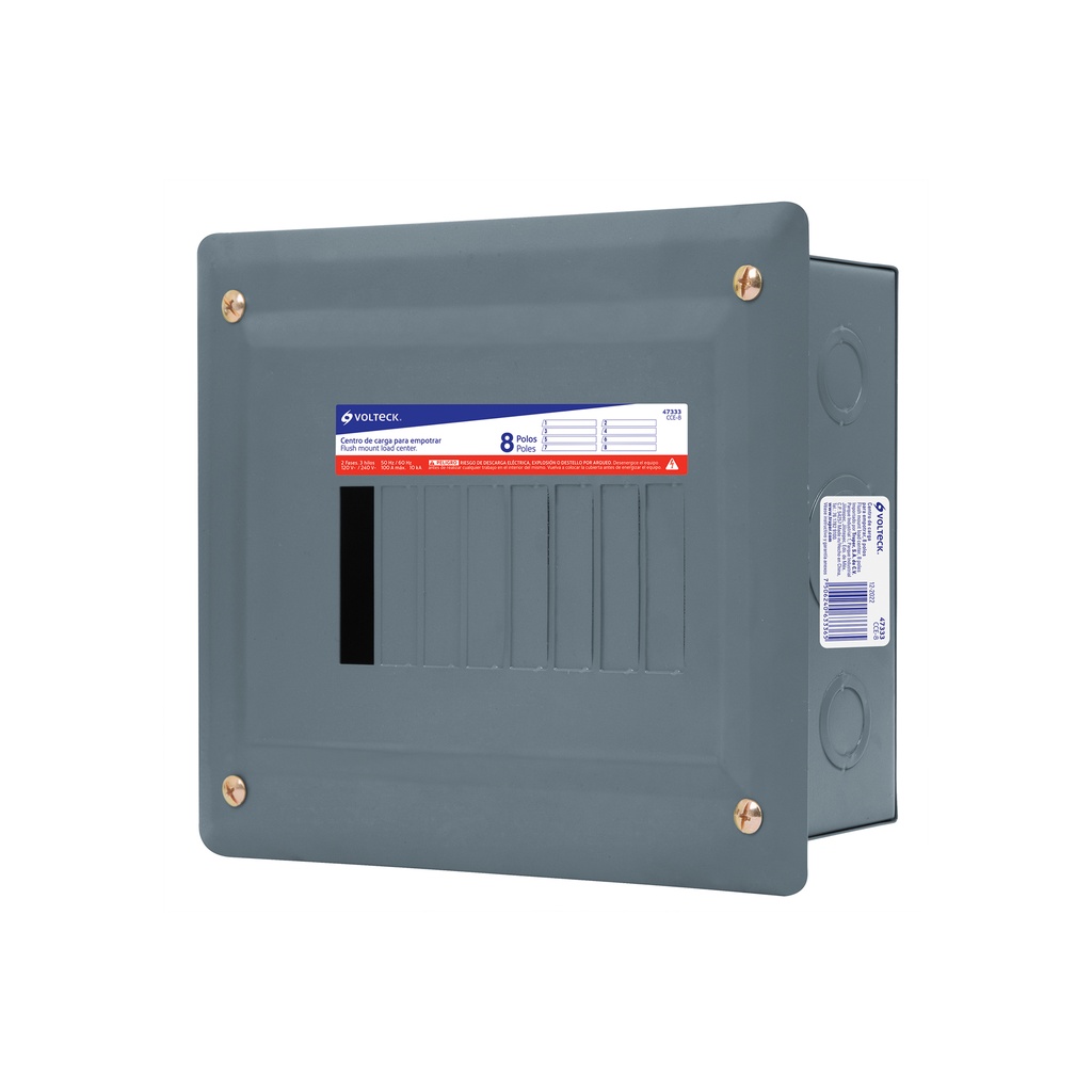 Centro de carga empotrable, 8 polos, Volteck - Pag 418