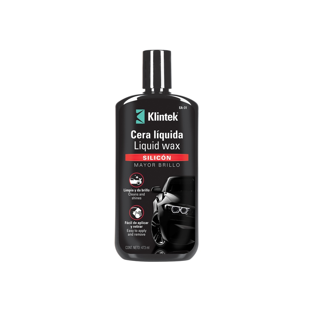[T57088] Cera líquida de silicón para auto, 473 ml, Klintek