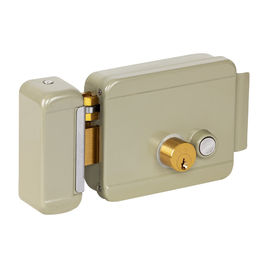 Cerradura electromecánica con botón, izquierda, Hermex - Pag 592