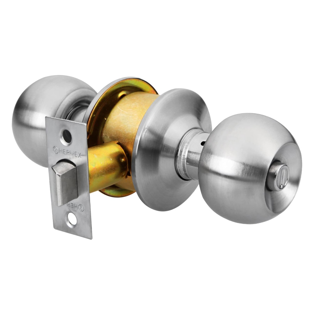 [T28056] Cerradura esfera cilíndrico, baño, cromo, blíster, Basic