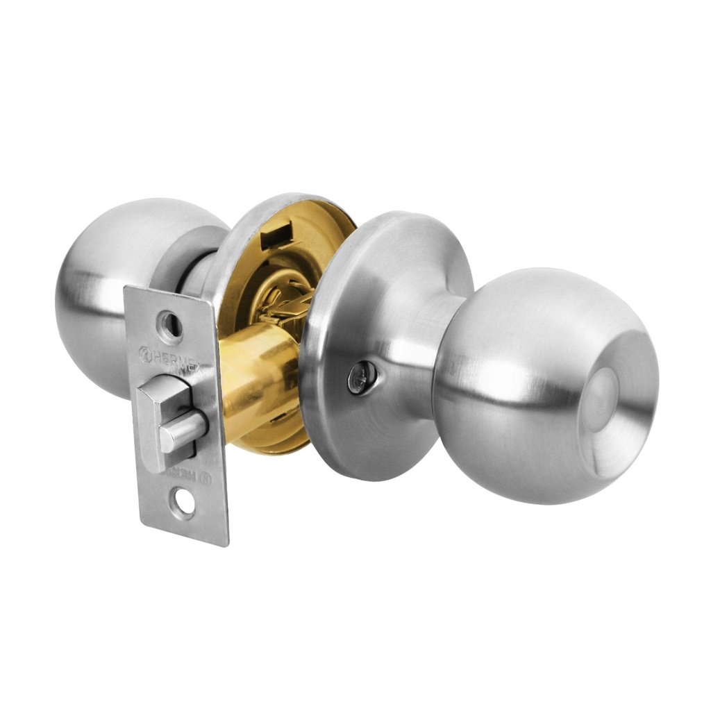 [T28069] Cerradura esfera tubular, entrada, cromo, blíster, Basic