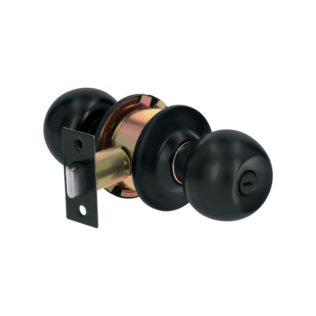 Cerradura esfera, cil, baño, negro, blíster, Basic - Pag 589